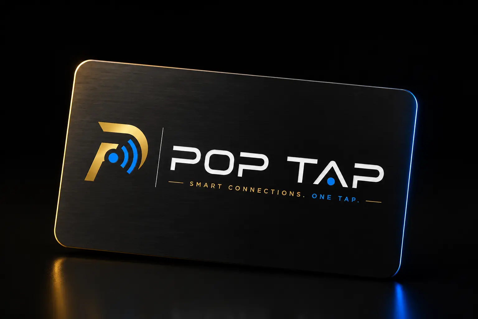 POP TAP premium black NFC business card